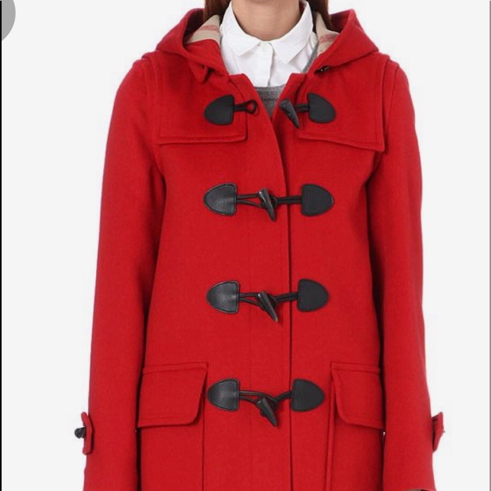 Burberry Minstead Red Wool Coat